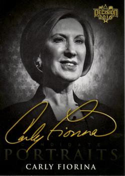 2016 Decision 2016 - Candidate Portraits Black & White #CP5 Carly Fiorina Front