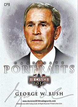 2016 Decision 2016 - Candidate Portraits Black & White #CP8 George W. Bush Back