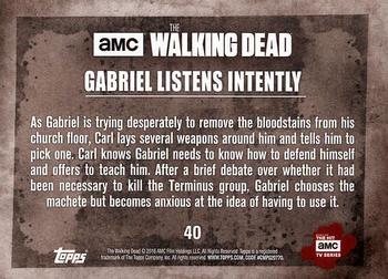 2016 Topps The Walking Dead Season 5 #40 Gabriel Listens Intently Back