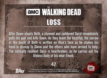 2016 Topps The Walking Dead Season 5 #47 Loss Back