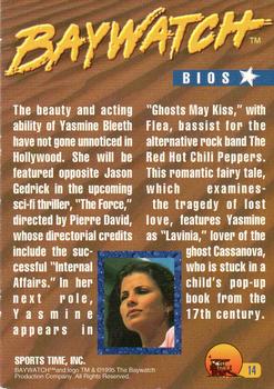 1995 Sports Time Baywatch #14 The Beauty and Acting Ability of Yasmine Bleeth Back