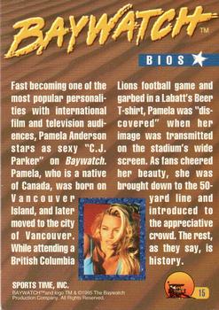 1995 Sports Time Baywatch #15 Fast Becoming One of the Most Popular Back