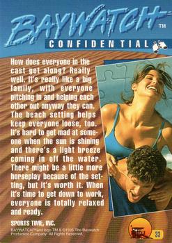 1995 Sports Time Baywatch #33 How Does Everyone In the Cast Get Along Back