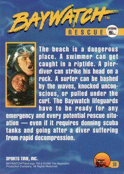 1995 Sports Time Baywatch #36 The Beach Is a Dangerous Place Back