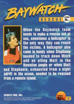 1995 Sports Time Baywatch #37 When the Baywatch Team Needs to Make a Rescue Back