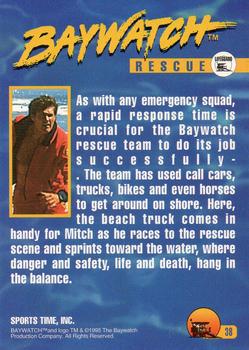1995 Sports Time Baywatch #38 As With Any Emergency Squad Back