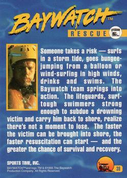 1995 Sports Time Baywatch #39 Someone Takes a Risk Back
