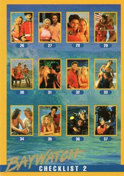 1995 Sports Time Baywatch #98 Checklist 2 Front