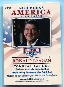 2016 Decision 2016 - God Bless America Flags Blue #GBA36 Ronald Reagan Back