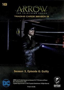 2017 Cryptozoic Arrow Season 3 #18 Episode 6: Guilty Back