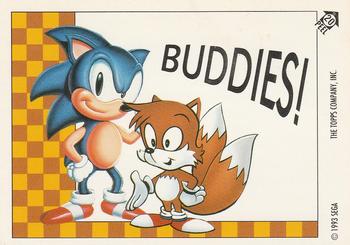 1993 Topps Sonic the Hedgehog - Stickers #20 Sonic is carefree and cool - his Front