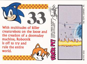 1993 Topps Sonic the Hedgehog - Stickers #33 With multitudes of killer creature Back