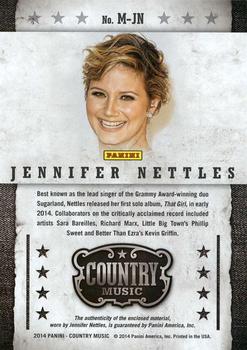 2014 Panini Country Music - Musician Materials Silver #M-JN Jennifer Nettles Back