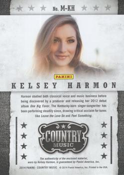 2014 Panini Country Music - Musician Materials Silver #M-KH Kelsey Harmon Back