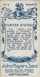 1905 Player's Countries Arms & Flags #4 United States Back