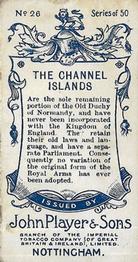 1905 Player's Countries Arms & Flags #26 The Channel Islands Back