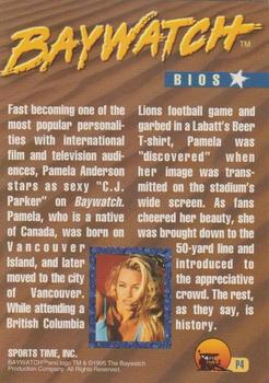 1995 Sports Time Baywatch - Platinum Cards #P4 Fast Becoming One of the Most Popular Back