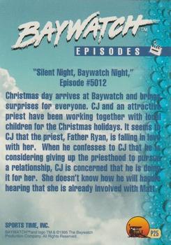 1995 Sports Time Baywatch - Platinum Cards #P25 Silent Night, Baywatch Night Back