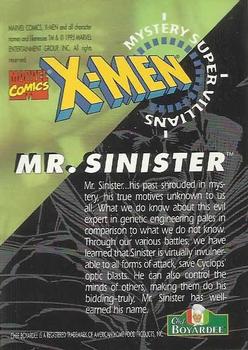 1995 Chef Boyardee X-Men Promo #NNO Mr. Sinister Back