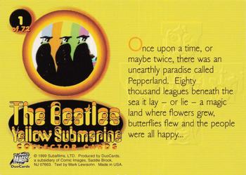 1999 Duo Cards The Beatles Yellow Submarine #1 Yellow Submarine Back