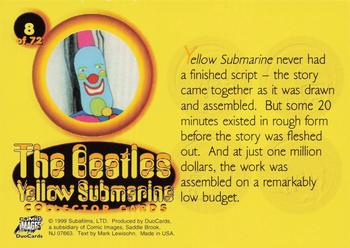 1999 Duo Cards The Beatles Yellow Submarine #8 Yellow Submarine Back