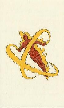 1996 Fleer/SkyBox Marvel Vision - Marvel Vision Tattoos #Fleer4 Human Torch Front