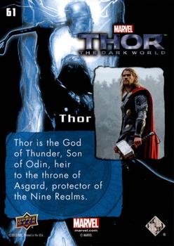 2013 Upper Deck Thor The Dark World #61 Thor Back