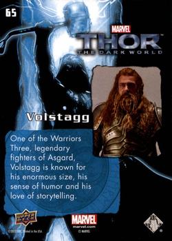 2013 Upper Deck Thor The Dark World #65 Volstagg Back