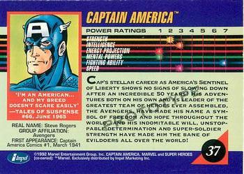 1992 Impel Marvel Universe - Promos #3 Captain America Back