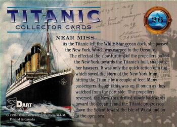 1998 Dart Titanic #26 Near Miss Back