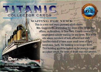 1998 Dart Titanic #62 Waiting for News Back