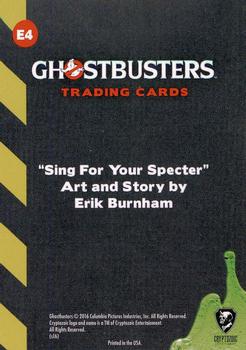 2016 Cryptozoic Ghostbusters - Sing for Your Spectre #E4 Panel 4 Back