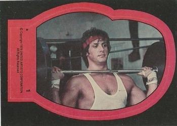 1979 Topps Rocky II - Stickers #1 Rocky Balboa Front