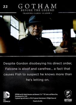 2016 Cryptozoic Gotham Season 1 #22 Gordon Has to Die Back