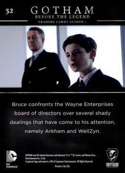 2016 Cryptozoic Gotham Season 1 #52 Bribery, Corruption, Racketeering, and Unethical Research Back