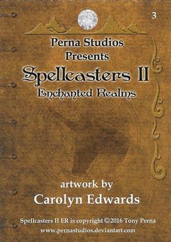 2016 Perna Studios Spellcaster II: Enchanted Realms #3 Carolyn Edwards Back