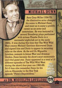 2000 Rittenhouse The Wild Wild West - Commemorative #C2 Michael Dunn Back