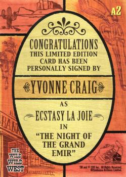 2000 Rittenhouse The Wild Wild West - Autographs #A2 Yvonne Craig Back