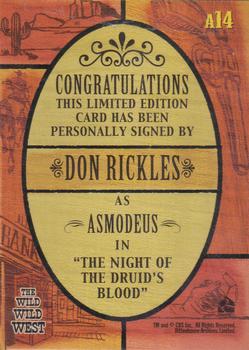 2000 Rittenhouse The Wild Wild West - Autographs #A14 Don Rickles Back