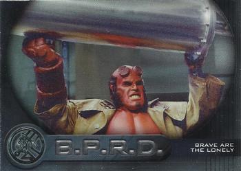 2004 Inkworks Hellboy - Bureau for Paranormal Research and Defense - Embossed Foil #B6 Brave Are the Lonely Front