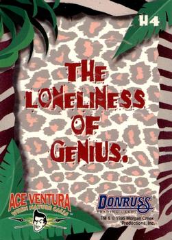 1995 Donruss Ace Ventura: When Nature Calls - Foil #H4 The Loneliness of Genius Back