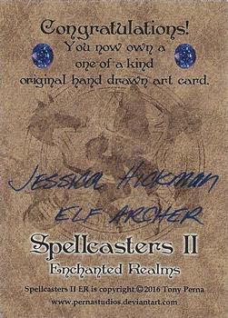 2016 Perna Studios Spellcaster II: Enchanted Realms - Artist Sketch #NNO Jessica Hickman Back
