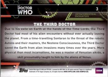 2016 Topps Doctor Who Extraterrestrial Encounters #3 The Third Doctor Back