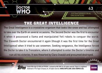 2016 Topps Doctor Who Extraterrestrial Encounters #43 The Great Intelligence Back
