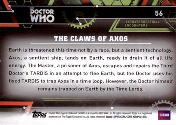 2016 Topps Doctor Who Extraterrestrial Encounters #56 The Claws of Axos Back