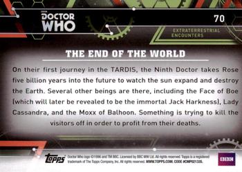 2016 Topps Doctor Who Extraterrestrial Encounters #70 The End of the World Back