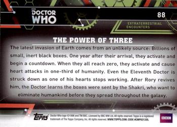 2016 Topps Doctor Who Extraterrestrial Encounters #88 The Power of Three Back