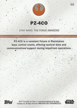 2016 Topps Star Wars Card Trader #53 PZ-4CO Back
