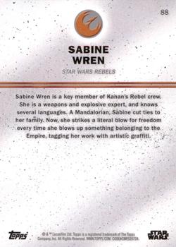 2016 Topps Star Wars Card Trader #88 Sabine Wren Back