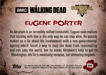 2016 Topps The Walking Dead Survival Box #21 Eugene Porter Back